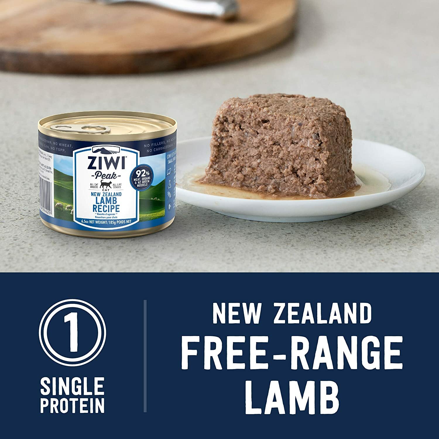 ZiwiPeak Canned Wet Cat Food - Lamb 185g x 12