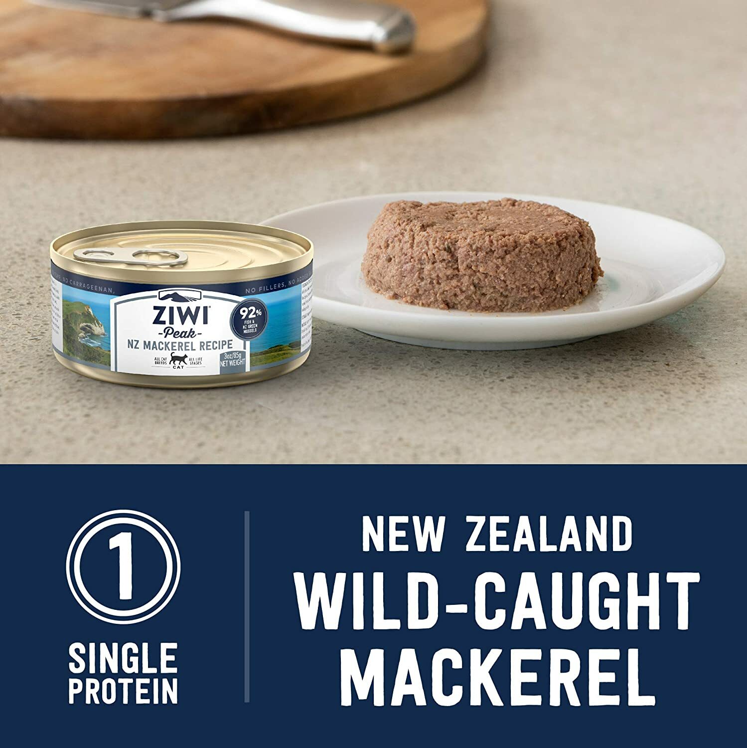ZiwiPeak Canned Wet Cat Food - Mackerel 85g x 24