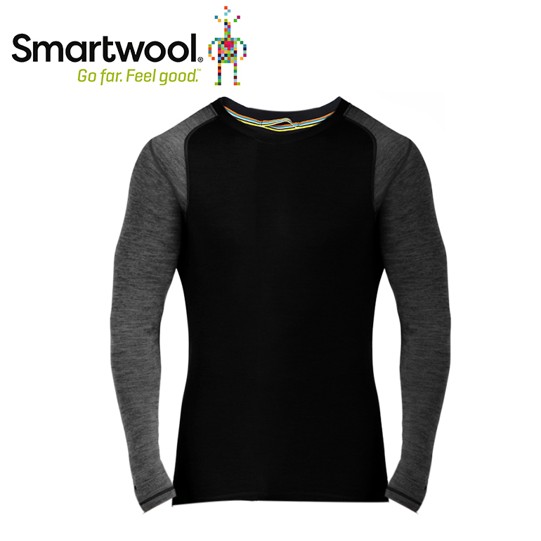 Smartwool 美國 NTS 250羊毛印花長袖衫 男款 (黑/淺灰) 美麗諾/保暖/排汗透氣 12SW601007