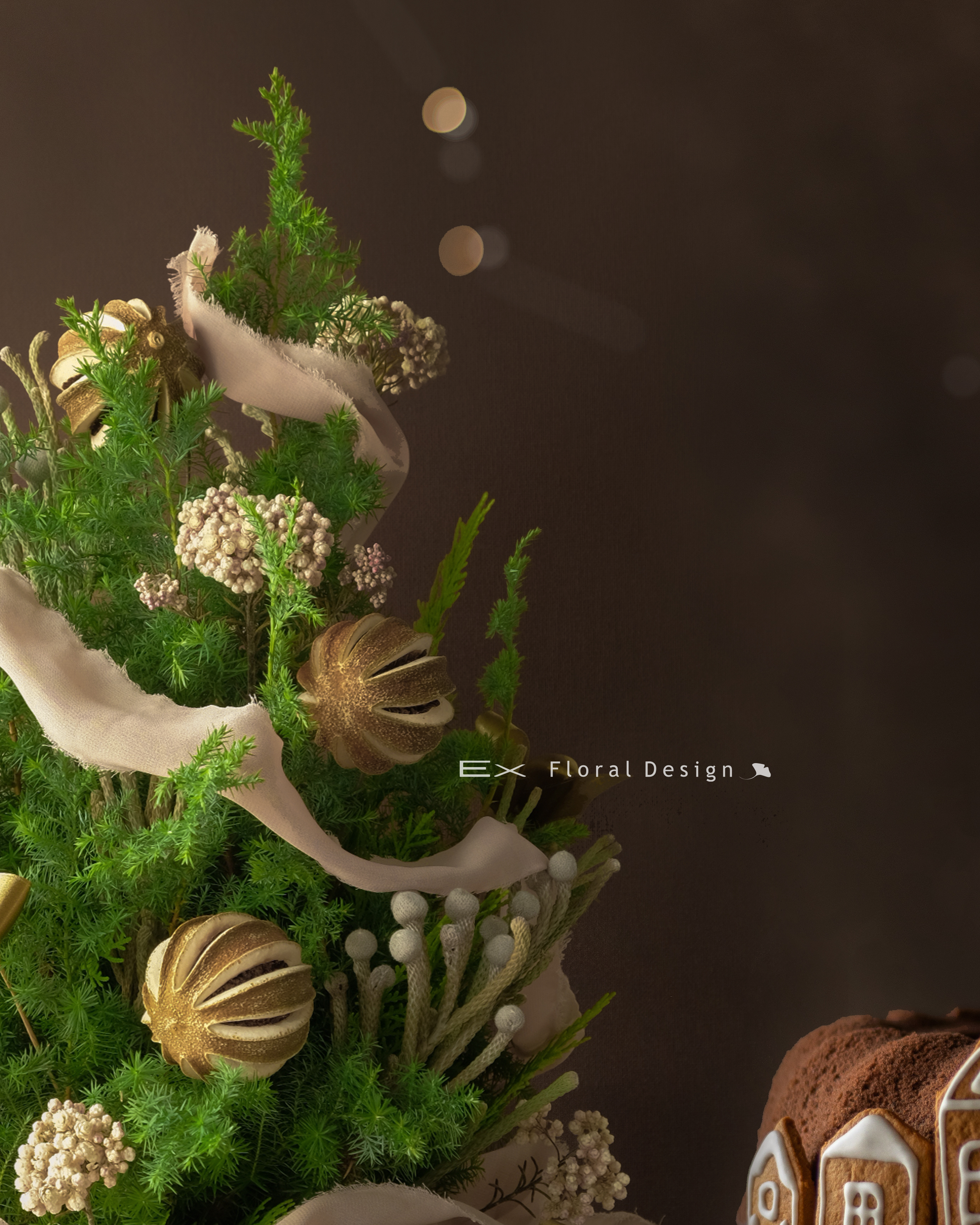 花藝教學 - 絲滑の榛果毬 ” 聖誕樹  授課日期 : 12/22 , 12/25