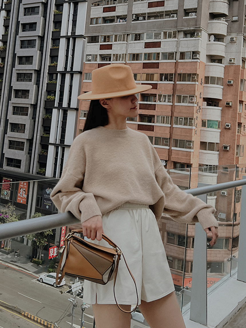 短版蓬袖毛衣*4色