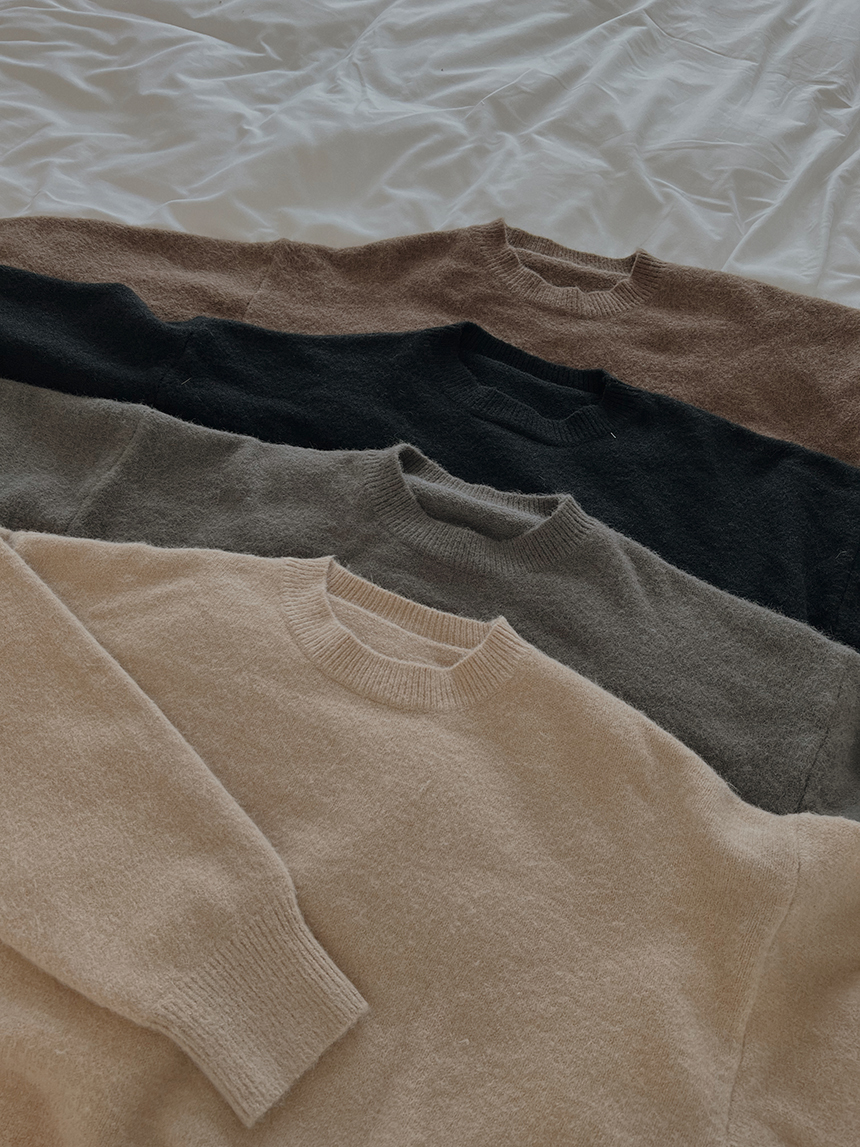 短版蓬袖毛衣*4色