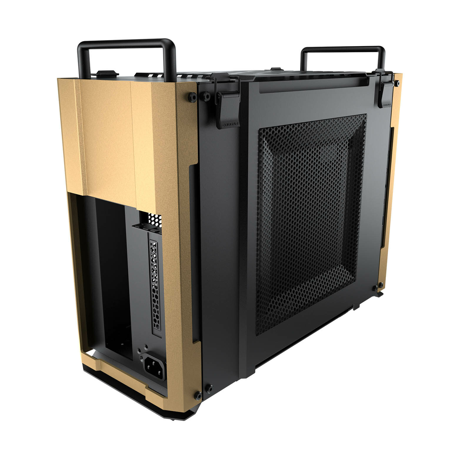 COUGAR 美洲獅 DUST 2 Mini ITX 機箱 電腦機殼 沙漠黃/鐵灰色