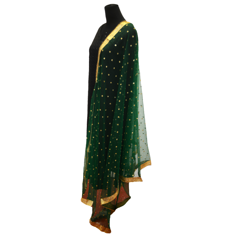 Women Multicolour Full Length Embroidered Dupatta08