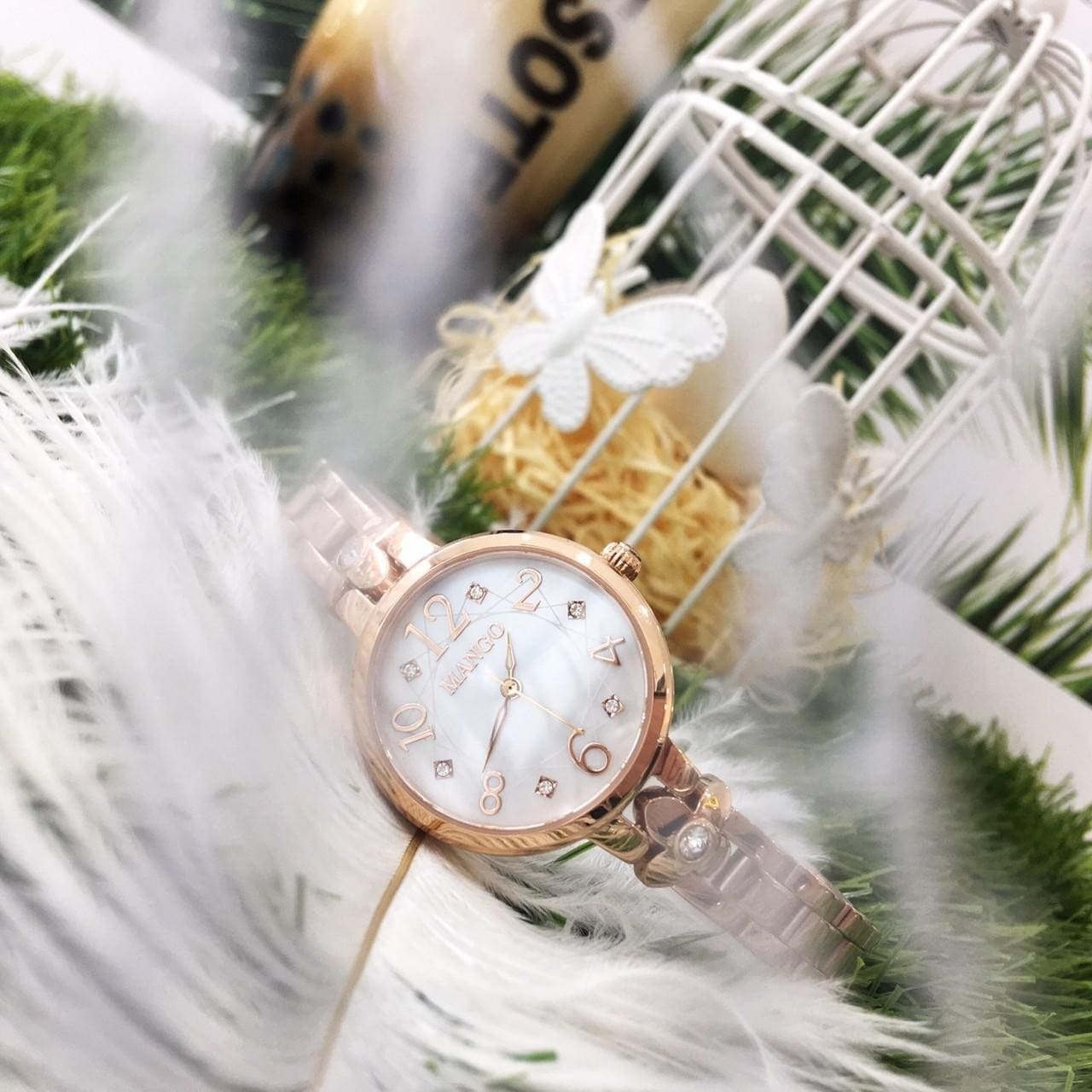 【MANGO】典雅純淨時尚腕錶 MA6666L-81R 28mm 現代鐘錶