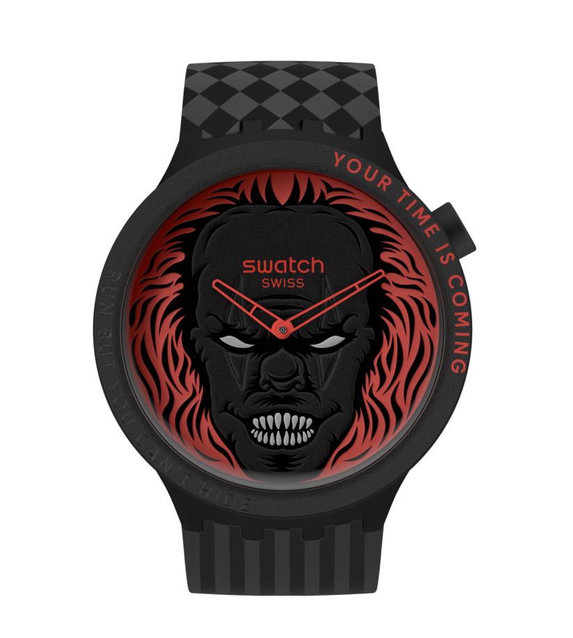 【Swatch】Halloween 萬聖節系列尖叫时刻學生潮流 SB01B128 47mm 現代鐘錶