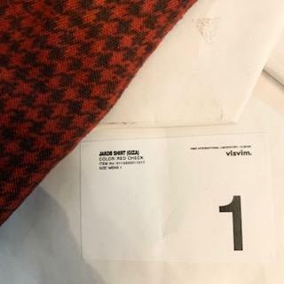 ⚠️ON SALE : VISVIM JAKOB SHIRT L/S - RED CHECK SIZE 1 IN STOCK NOW (現貨發售中)