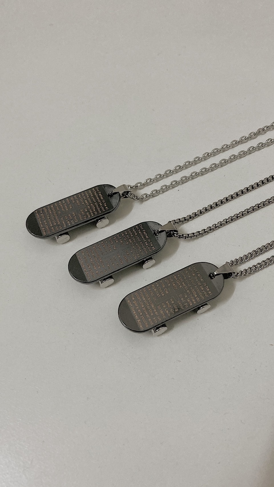 #現貨 (ACCN514) 鋼項鍊 個性金屬滑板