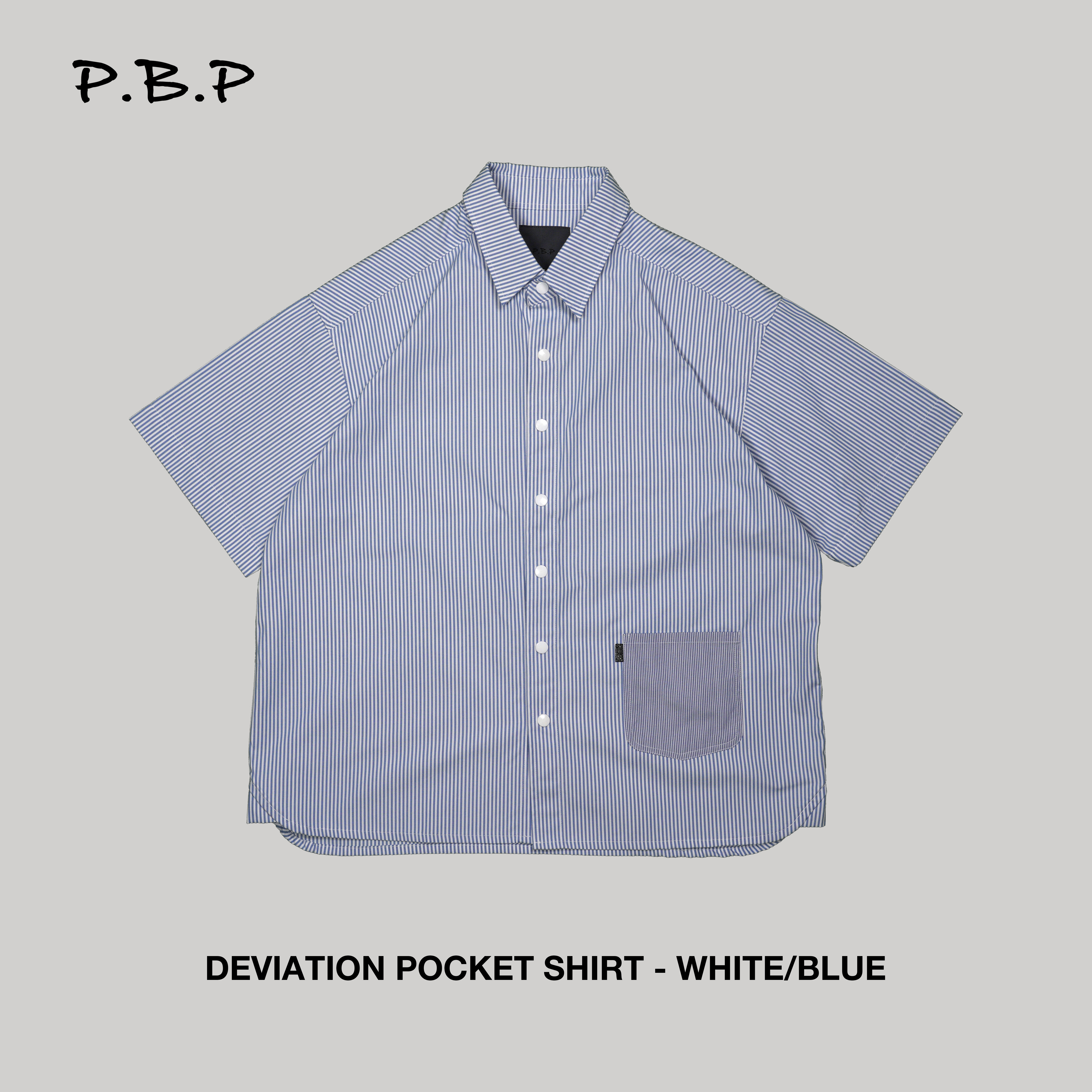 Deviation Pocket Shirt - White/Blue