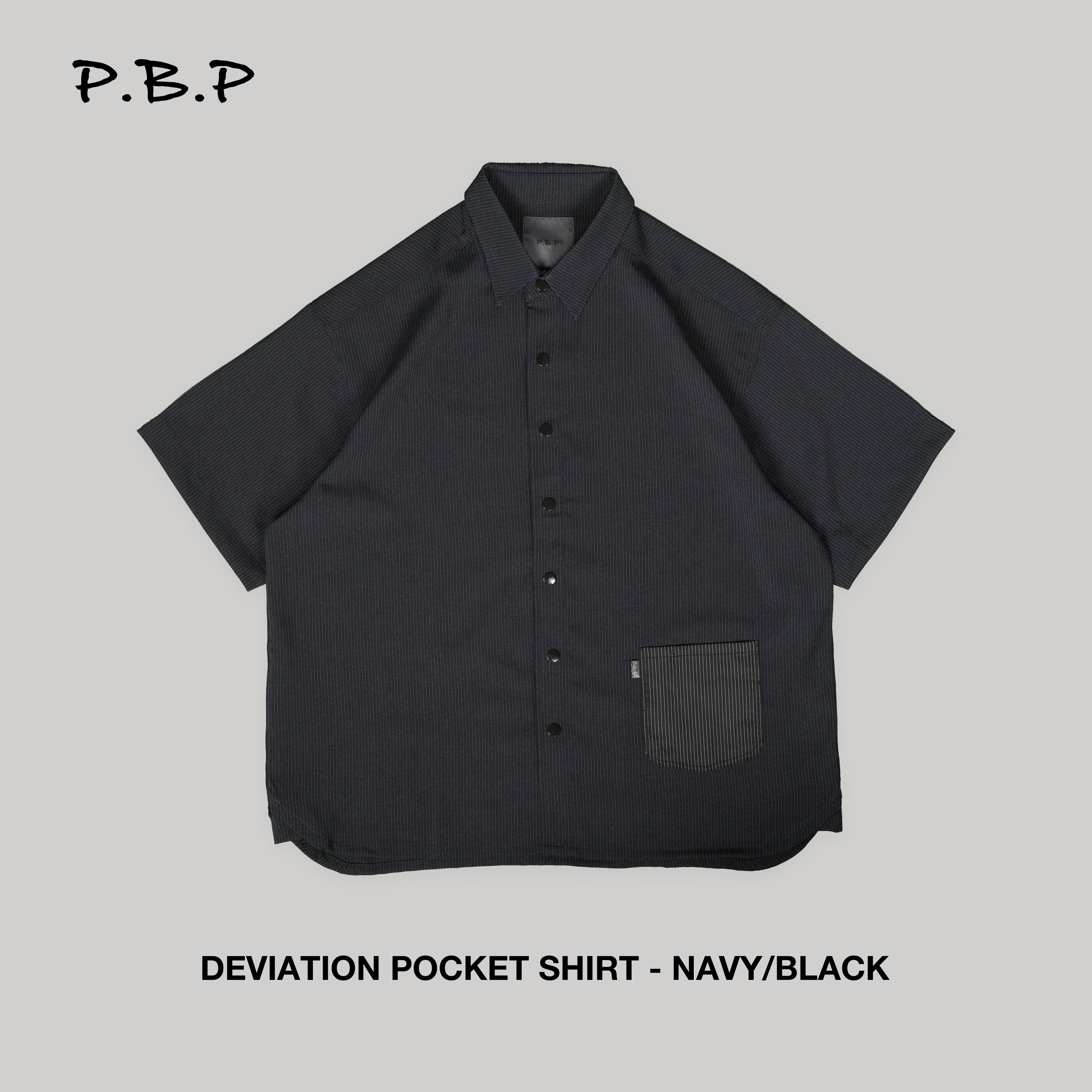 Deviation Pocket Shirt - Navy/Black