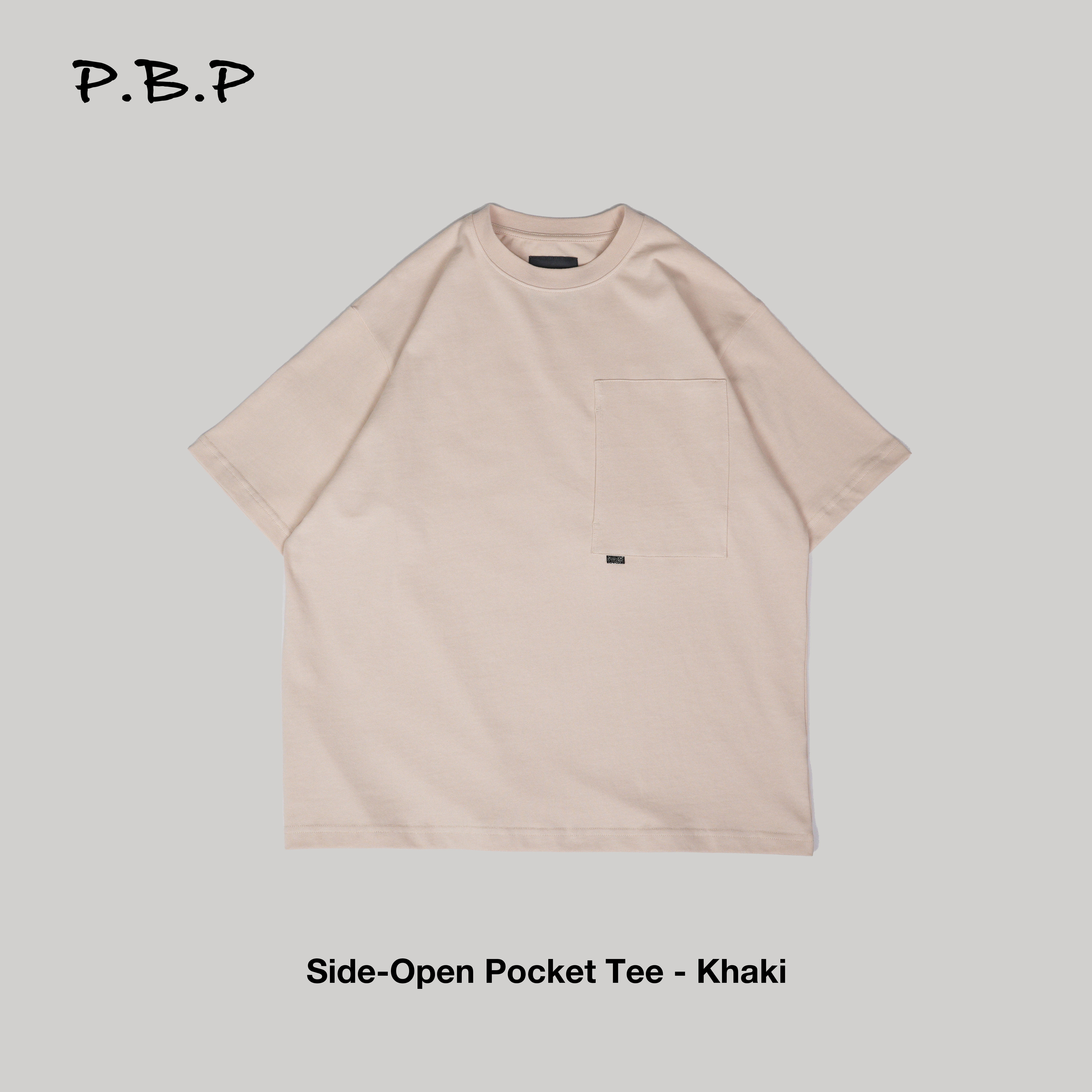 Side-Open Pocket Tee - Khaki