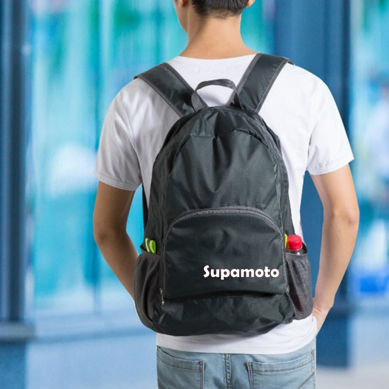 -Supamoto- 滿1400元 1元加購 輕便 摺疊 背包 收納 後背包 可折疊 可折 收納包 旅行 騎車 騎行 雙