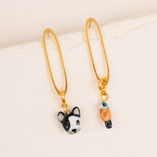 NACH 法國鬥牛犬瓷吊墜