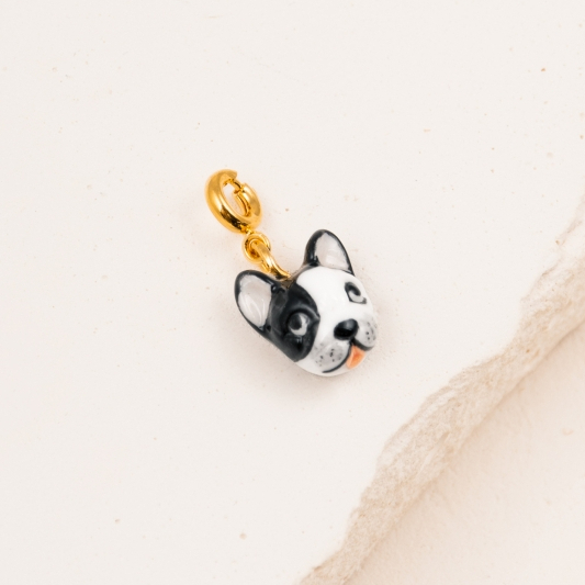 NACH 法國鬥牛犬瓷吊墜