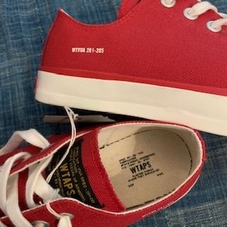 ON SALE : WTAPS CANVAS SNEAKER / SHOES COTTON - RED SIZE M IN STOCK NOW (現貨發售中)