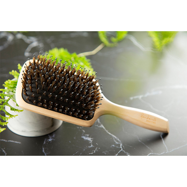 櫸木氣墊豬鬃大板梳