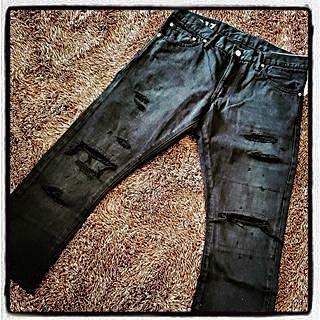 ON SALE : VISVIM SOCIAL SCULPTURE 14 BLK DAMAGED-17 JEANS - SIZE 32 L24 IN STOCK NOW (現貨發售中)