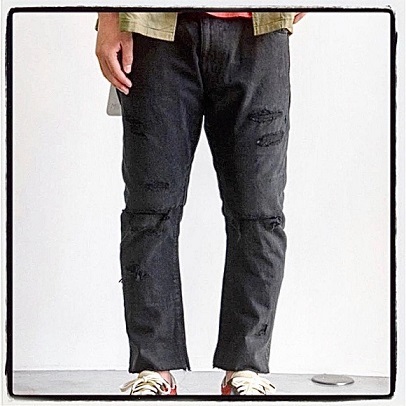ON SALE : VISVIM SOCIAL SCULPTURE 14 BLK DAMAGED-17 JEANS - SIZE 32 L24 IN STOCK NOW (現貨發售中)