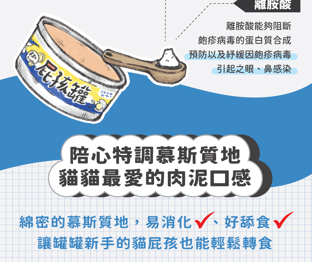 ✔ 陪心特調慕斯質地，方便幼貓舔食 ✔ 零澱粉、零穀物、無添加爭議性膠類 ✔ 最符合幼貓一餐所需的營養主食罐 ✔ 懷孕母貓、瘦弱成貓、手術虛弱貓也能吃 ✔ 符合AAFCO&NRC建議之營養標準