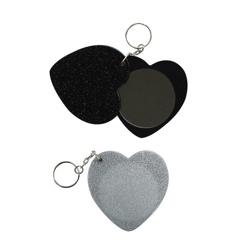 愛心附鏡鑰匙圈