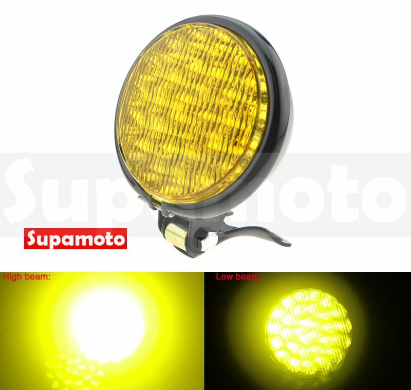 -Supamoto- D604 LED 大燈 黃金 小燈 5吋 手工車 復古 滑胎 cafe 883 咖啡 48