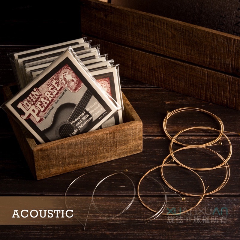 John Pearse JohnPearse 民謠吉他弦 磷青銅鑲絲線 系列 — 三峽吉他 / Bass