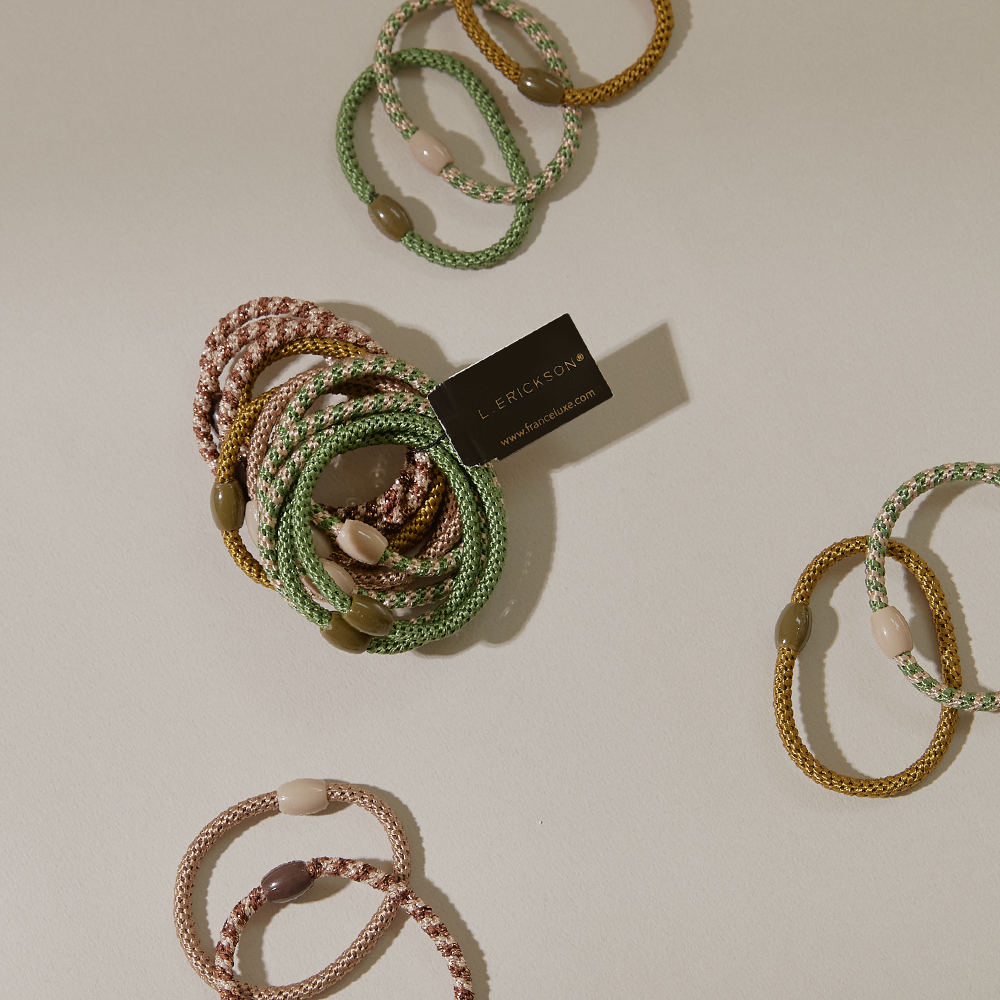 L. ERICKSON 彈力髮圈12入-細版〈熱帶雨林〉