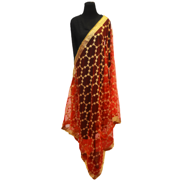 Women Multicolour Full Embroidered Dupatta22