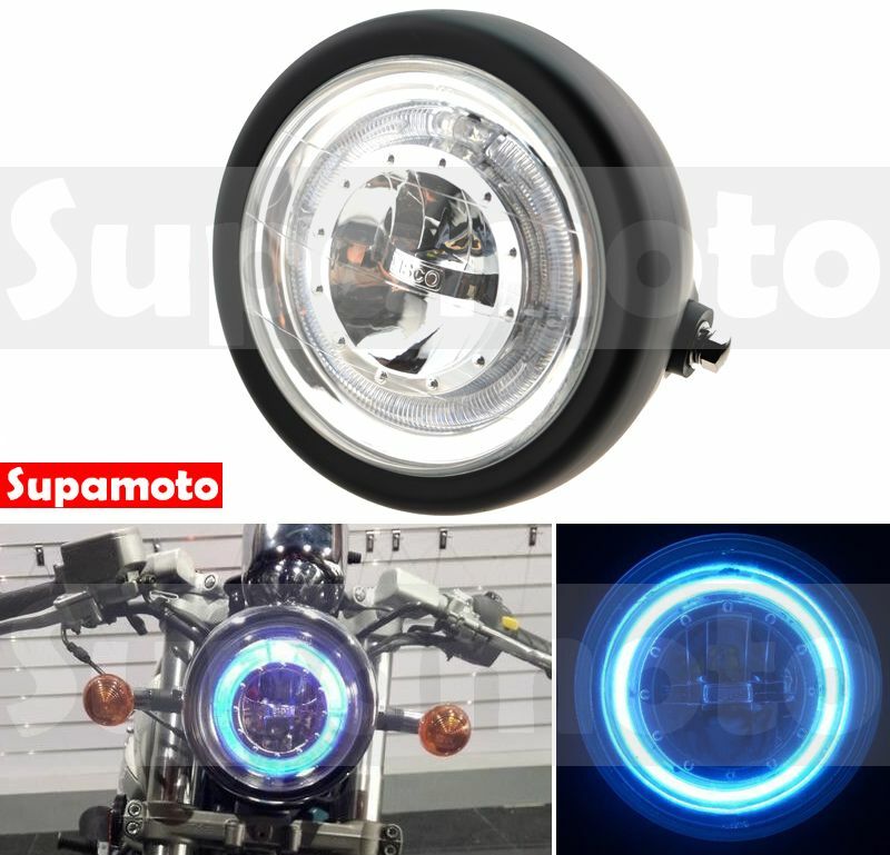 -Supamoto- D610 LED 大燈 天使 光圈 頭燈 改裝 天使眼 魚眼 復古 野狼 咖啡 英倫 CAFE