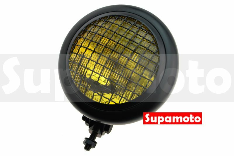 -Supamoto- D615 網罩 H4 黃 大燈 咖啡 復古 消光黑 SR400 Triumph 48 883 美式