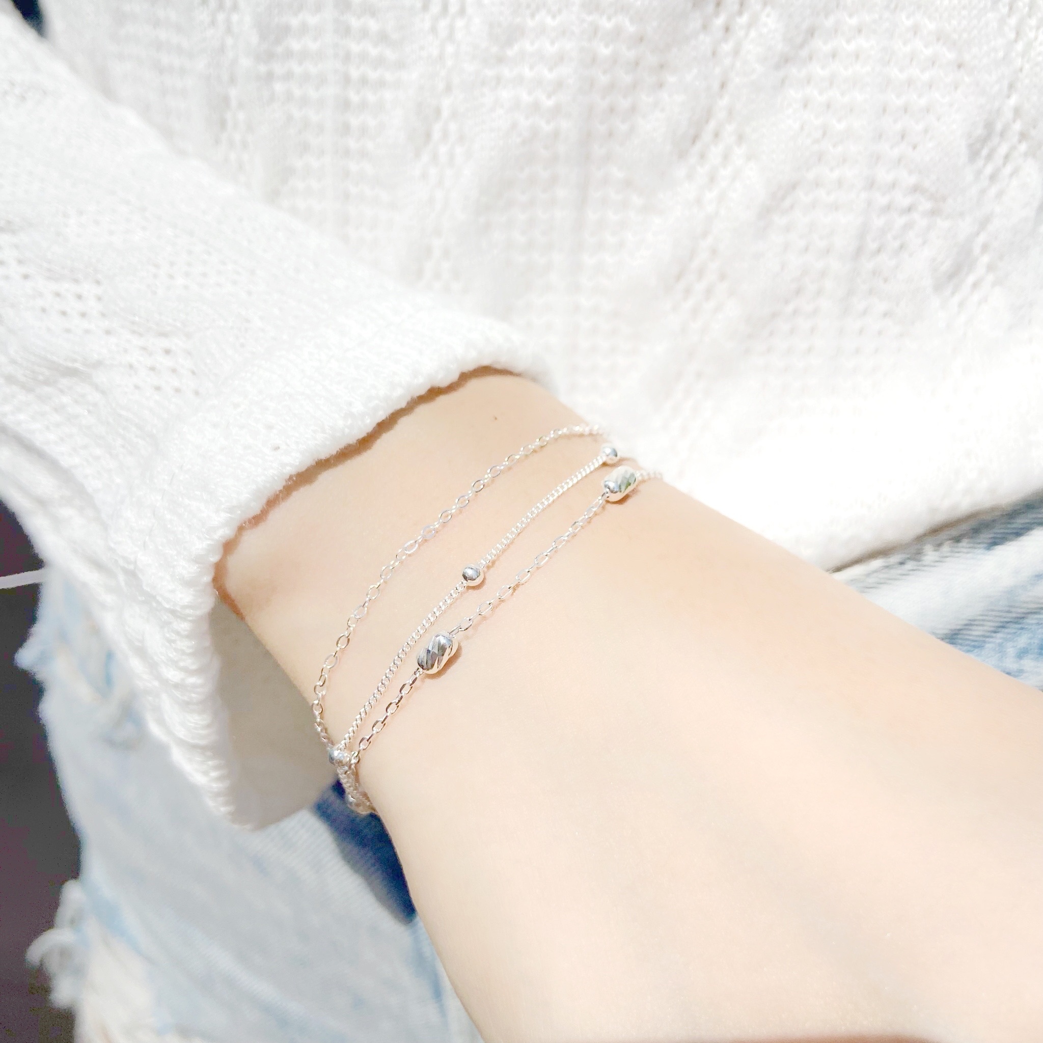 | 925銀丨微風三層手鏈  | BR0441 |