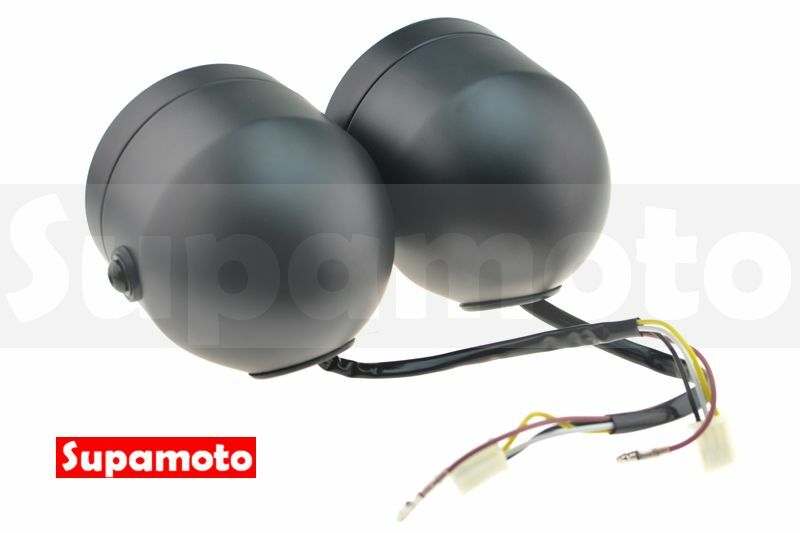-Supamoto- D617 復古 雙大燈 雙燈 雙色 大燈 消光黑 凱旋 黃 小圓燈 圓燈 街車 改裝 咖啡
