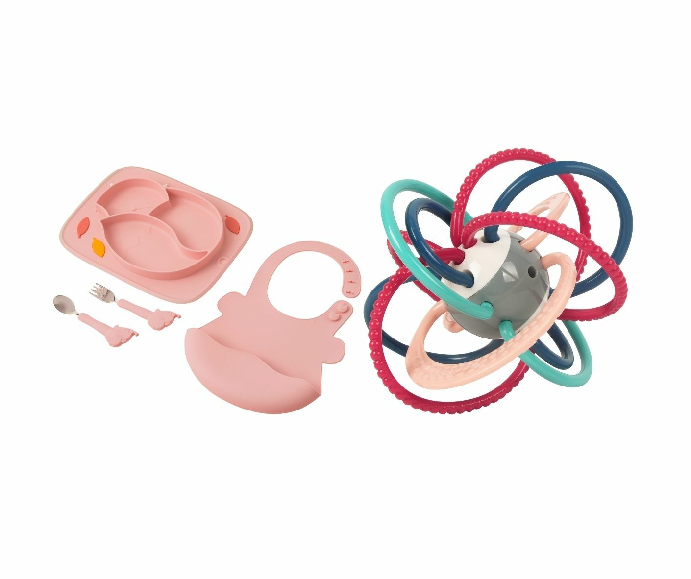 迪恩迪 咬咬球+輔食餐具組合