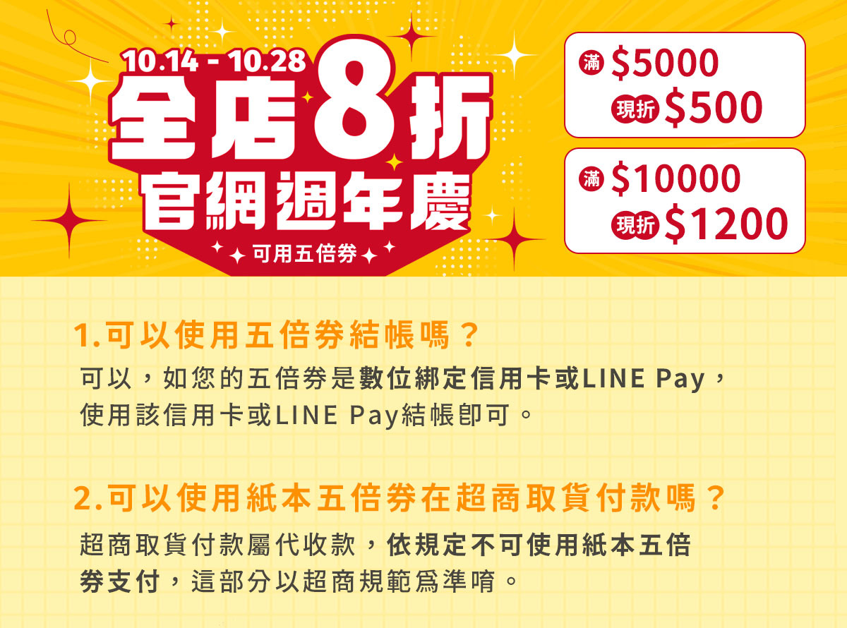五倍券Q&A：如果您的五倍券是數位綁定信用卡或LINE Pay，使用該信用卡或LINE Pay結帳即可。