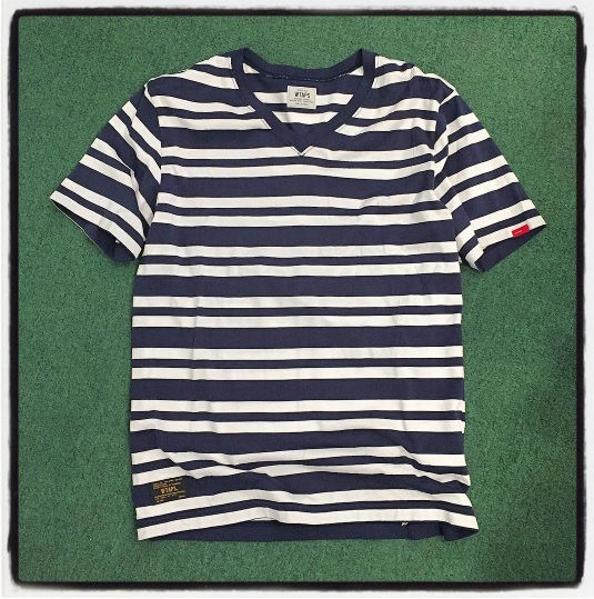 ON SALE 50% OFF: WTAPS VASQUE SS-V / TEE COTTON - WHITE/NAVY SIZE S IN STOCK NOW (現貨發售中)