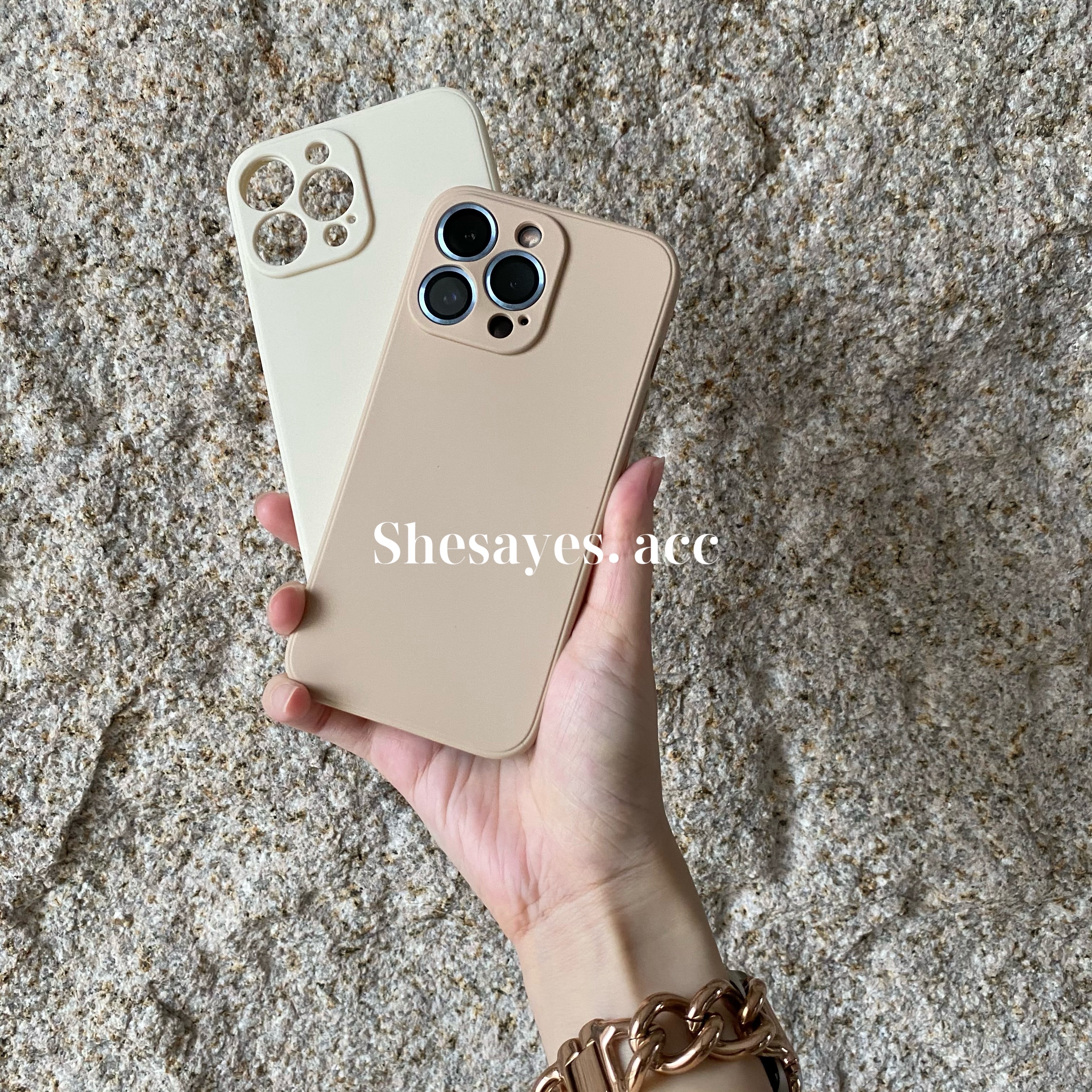 IPHONE全包鏡頭溫柔奶昔色