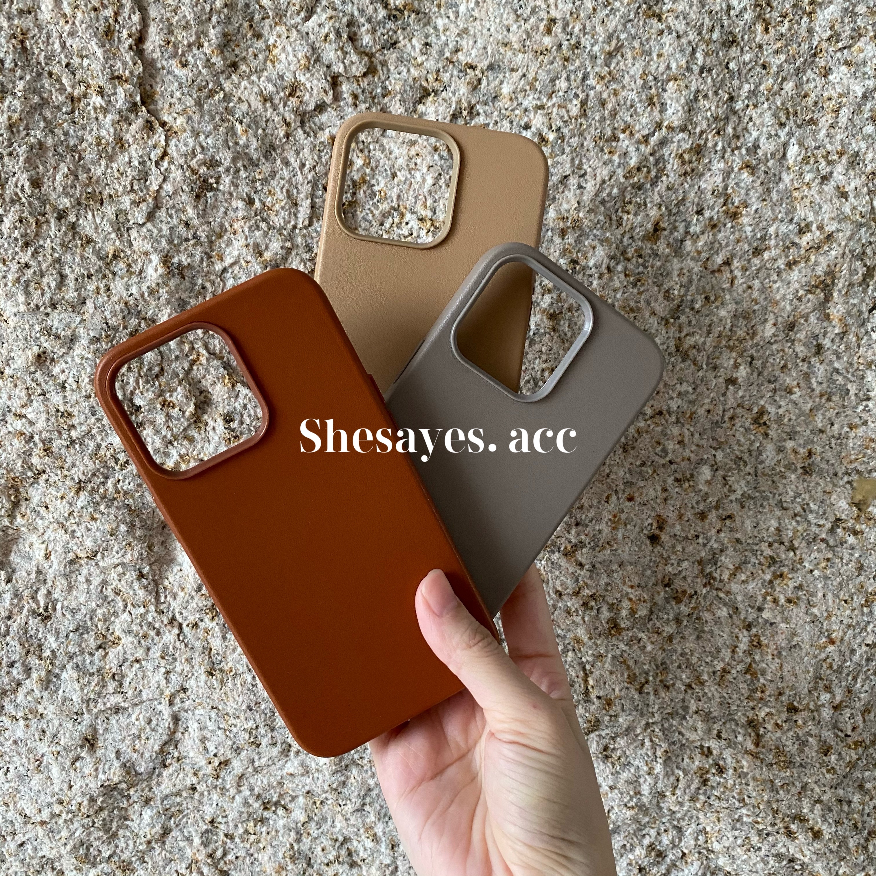 IPHONE大地色皮革手機殼[小編的愛]