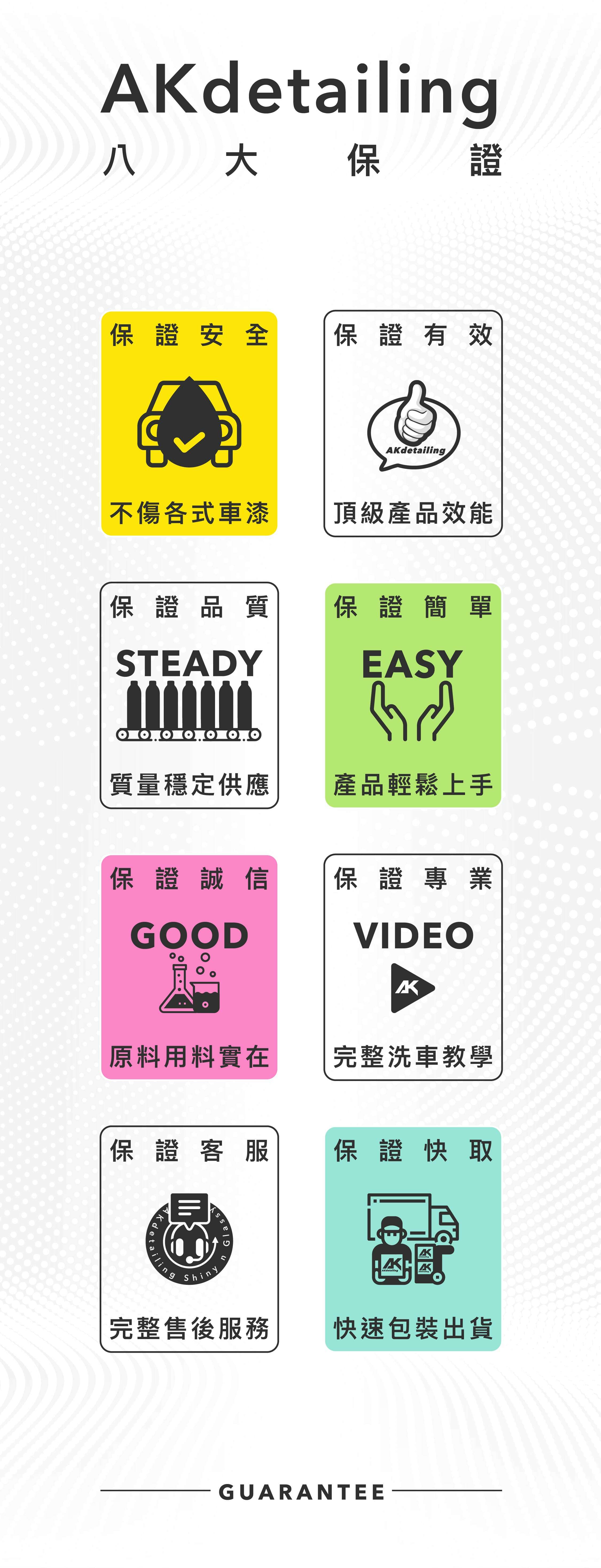 AKdetailing 八大保證