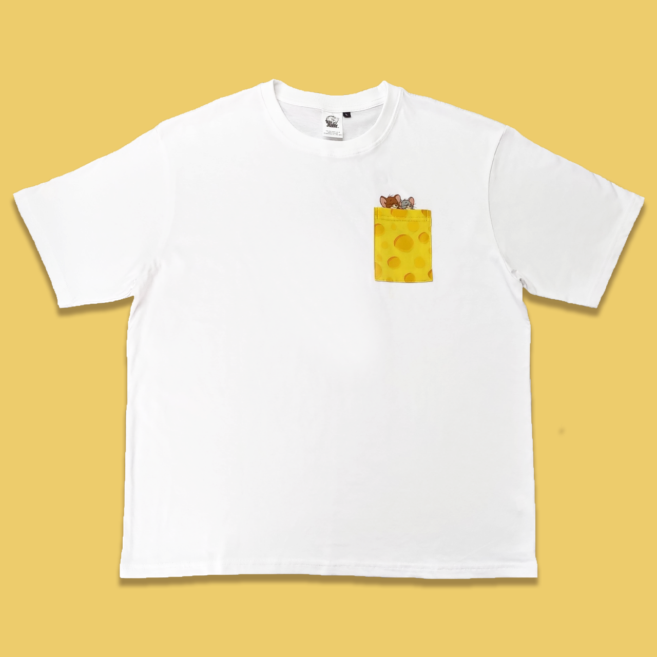 Tom and Jerry-口袋短袖T-shirt-Jerry Tuffy 起司款