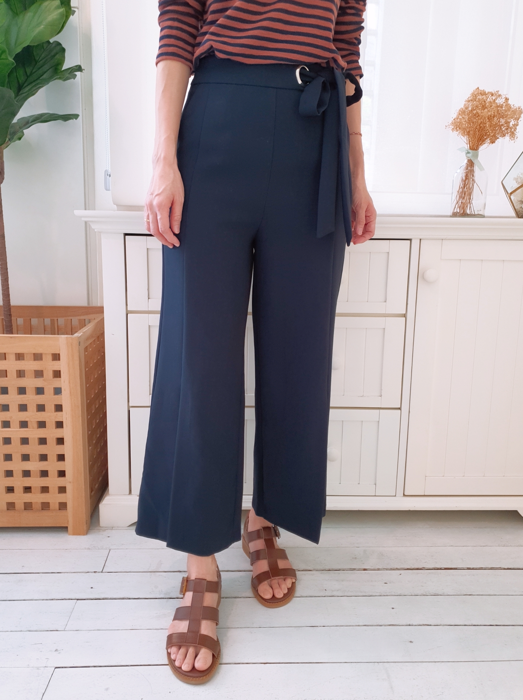 TIE WAIST WIDE LEG PANT