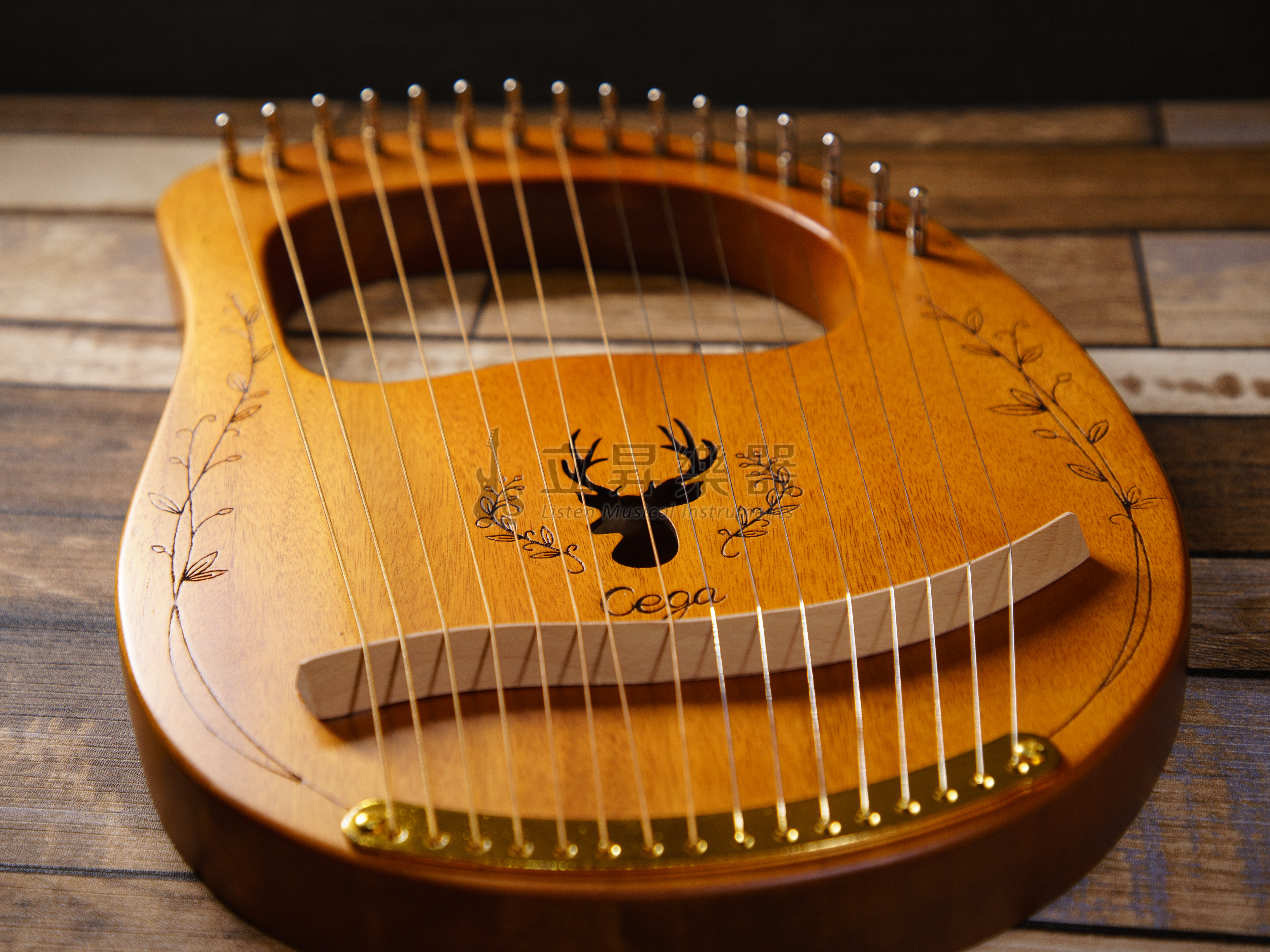萊雅琴 LYRE CLL-16-N 原木色 16音萊雅琴 馴鹿芒果款 桃花心木 第 5 張圖片｜三峽配件 / 週邊