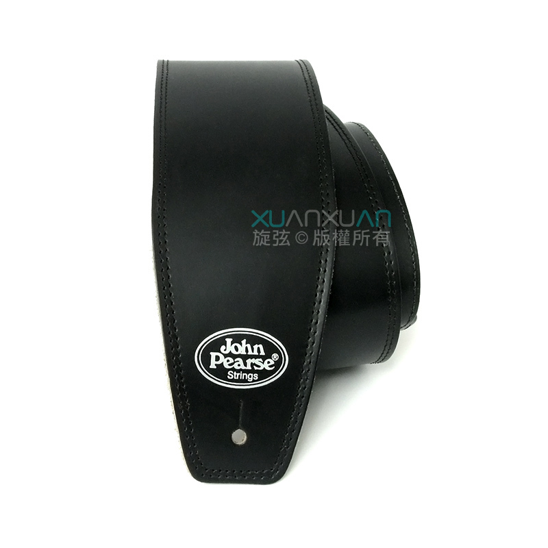 John Pearse JohnPearse 寬版真皮肩背帶 馬鞍皮 黑色 — 三峽吉他 / Bass｜YA! 玩音樂