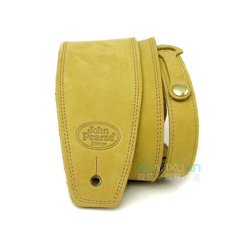 John Pearse JohnPearse 寬版真皮肩背帶 麂皮 米色 附導線耳掛 — 三峽吉他 / Bass｜YA! 玩音樂