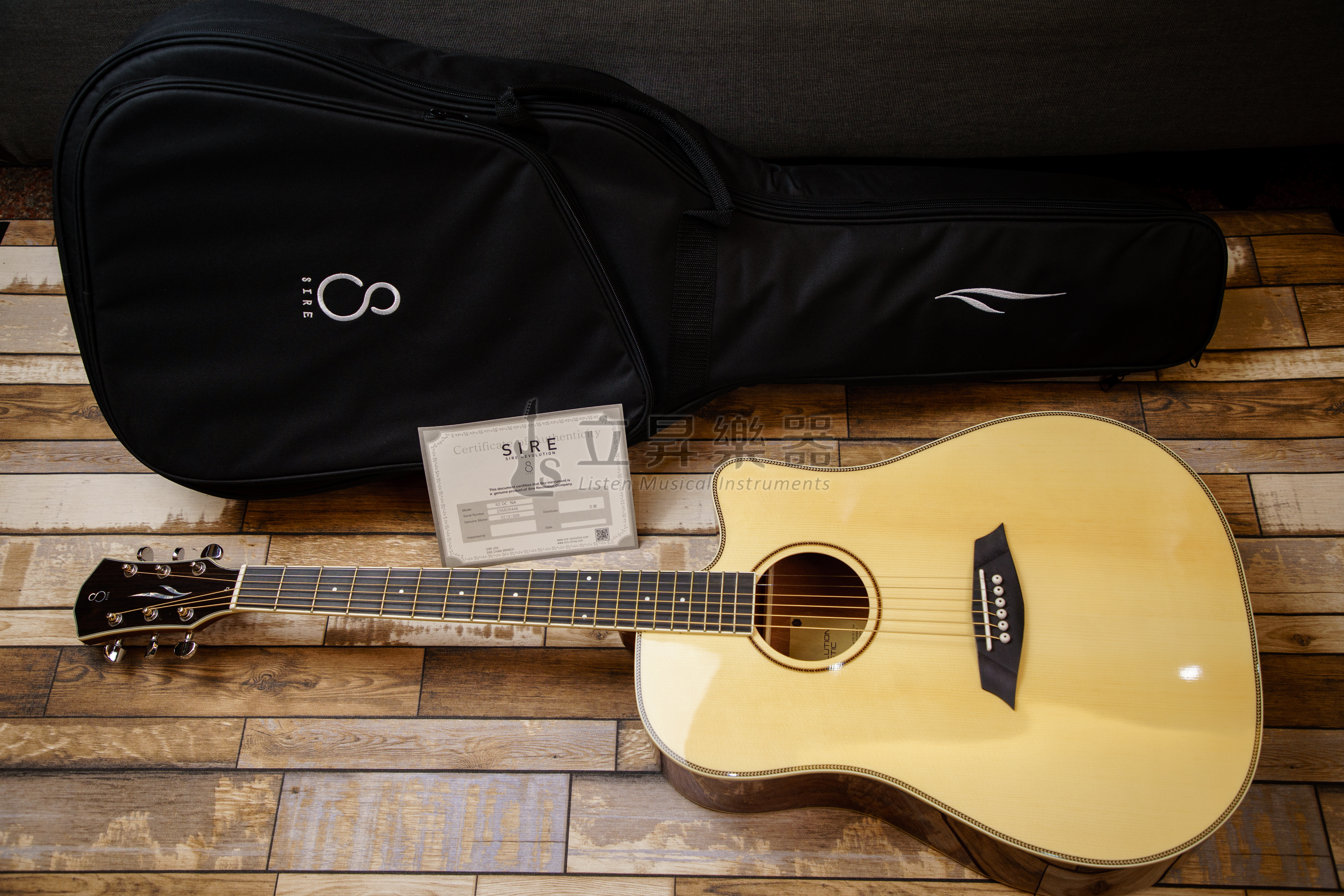 木吉他 SIRE R2-DC 雲杉木面板 桃花心木側背板 合板木吉他 缺角 附袋 R2 DC