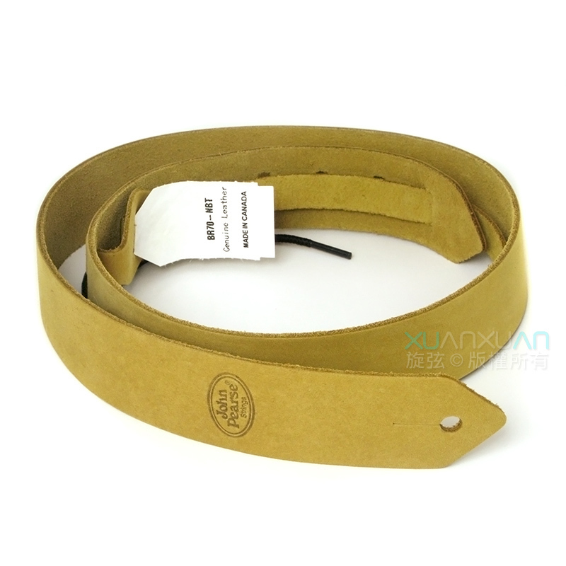 John Pearse JohnPearse 窄版真皮肩背帶 Skinny™系列 麂皮 米色 第 2 張圖片｜三峽吉他 / Bass