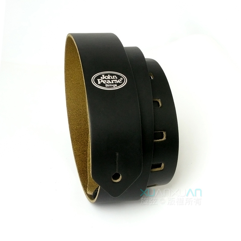 John Pearse JohnPearse 窄版真皮肩背帶 Skinny™系列 真皮 黑色