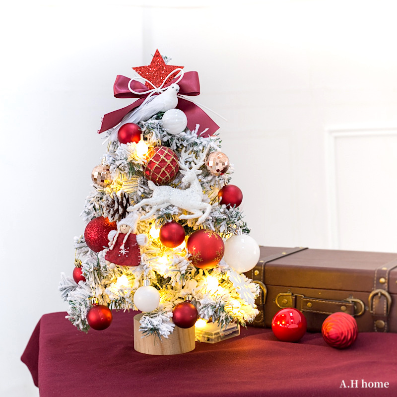 【ＡＨ601】Ｘ'mas絕美落雪松小型聖誕樹(3色)