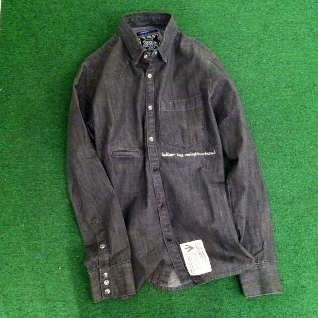 🔥 清貨減價 CLEARANCE SALE : LUKER by NEIGHBORHOOD W REPAIR C SHIRT (BLACK DAMAGED) - SIZE M IN STOCK NOW (現貨發售中)