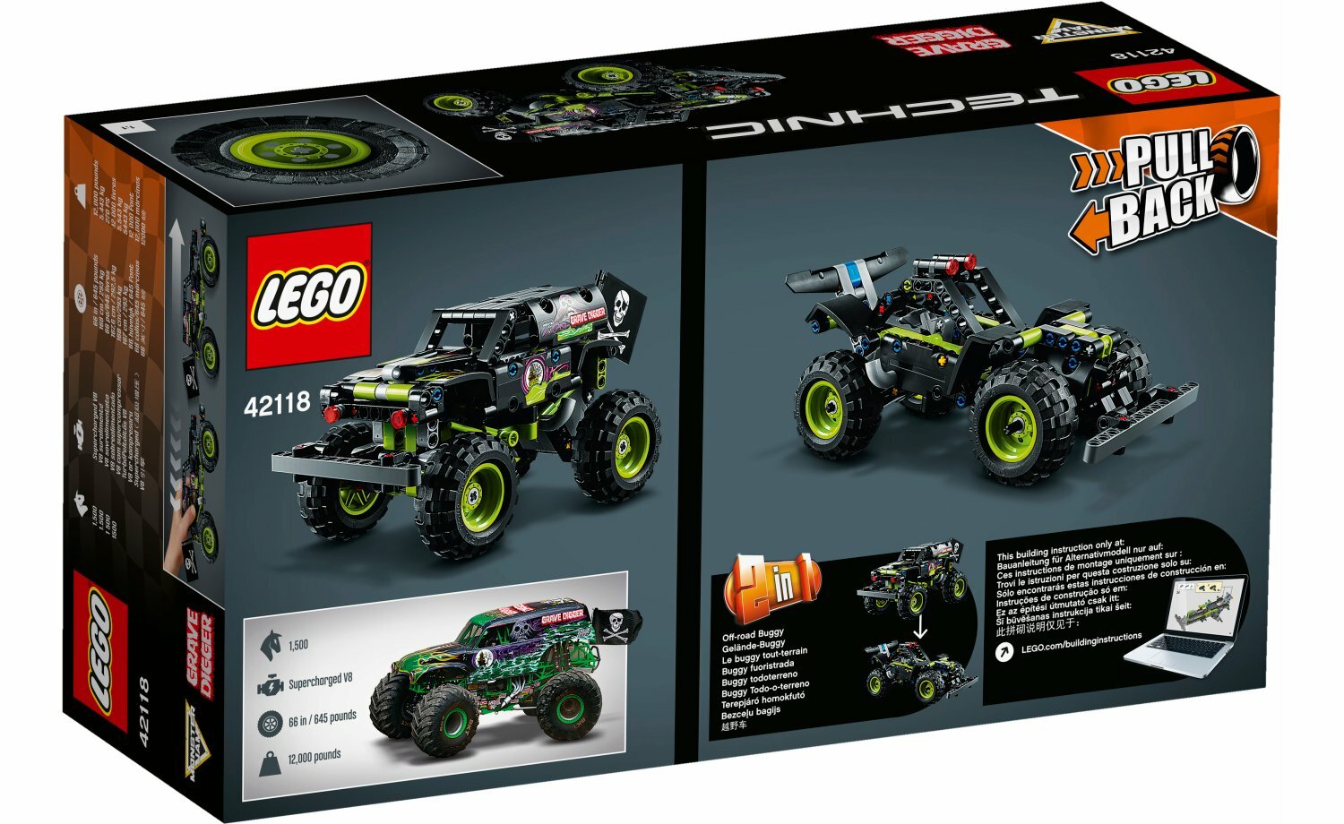 [飛米樂高積木磚賣店] LEGO 42118 Technic-Monster Jam® Grave Digger®