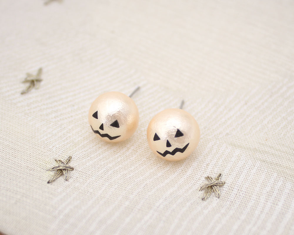 [萬聖節限定] Luccica 日本制鬼怪棉珠耳環